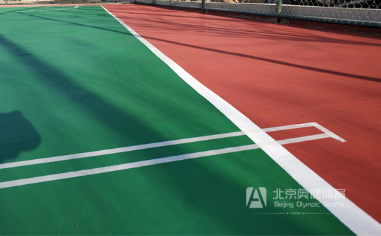 硅PU塑膠球場材料劃線