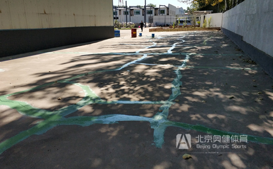 硅PU塑膠球場材料施工圖