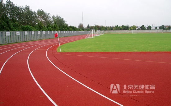 學(xué)?；旌闲退苣z跑道鋪裝