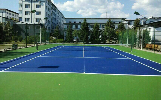 廠區(qū)標(biāo)準(zhǔn)丙烯酸網(wǎng)球場(chǎng)圖片