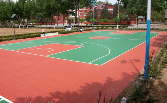 部隊(duì)塑膠籃球場(chǎng)成品圖片