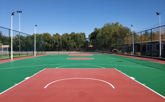 標(biāo)準(zhǔn)硅pu籃球場(chǎng)地圖片