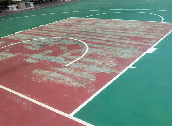 損壞硅pu球場(chǎng)面層