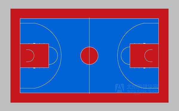 塑膠籃球場(chǎng)平面圖圖片