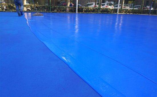 塑膠網(wǎng)球場(chǎng)施工圖片