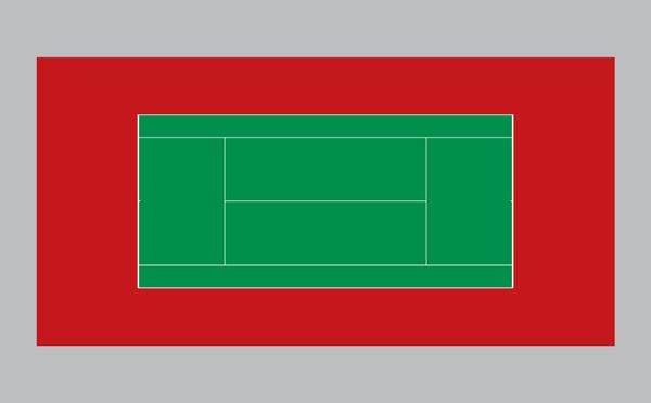 標準塑膠網(wǎng)球場平面圖片